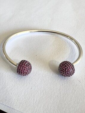 NEW Pandora Open Bangle Pave Ball 16cm - 6.3in